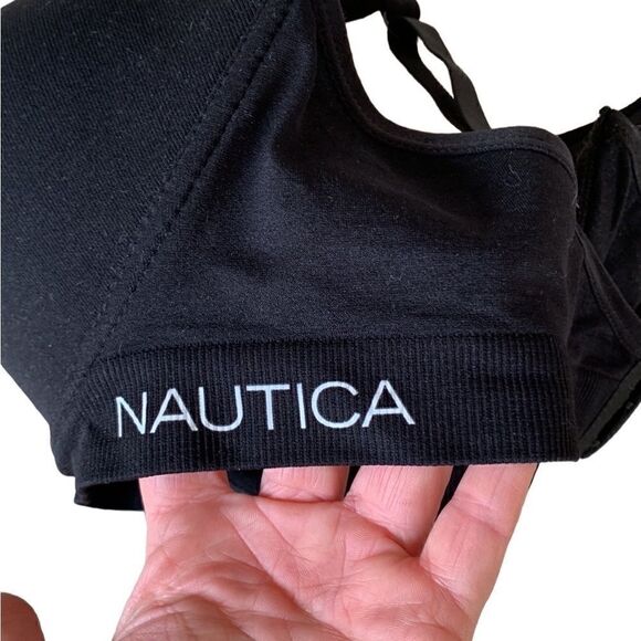 NWT Nautica Black Underwire Supportive Bra 40DD Cushion Straps Soft Material - Picture 2 of 4